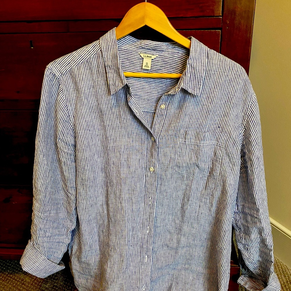 Women’s LL Bean Linen Shirt